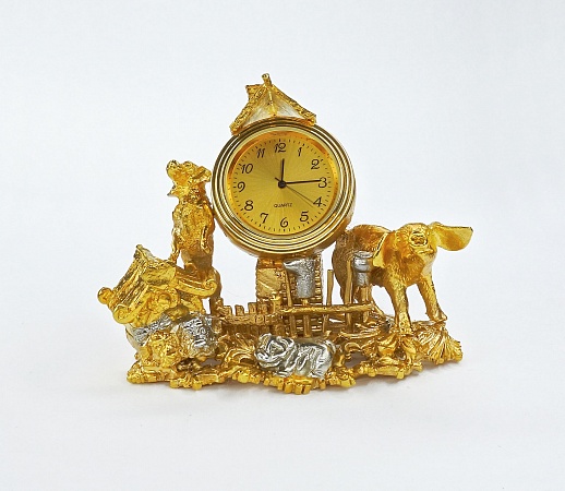 Подарочные часы "Домашнее хозяйство" в золоте.